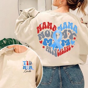 Custom Name Mama Mommy Mom Pancrease Shirt, T1D Mom Shirt, Diabetes Awareness Shirt, Diabetic Shirt For Mom,Type 1 Diabetes,Diabetes Support image 4