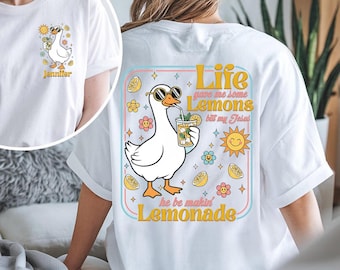 Custom Name Life Gave Me Some Lemons But My Jesus He Be Makin' Lemonade Silly Goose Shirt, Christian Gift For Women, Faith Apparel