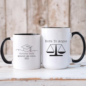 Custom Law School Survivor Mug, New Grad Lawyer Cup, Attorney Gifts, Law School Graduation Gift, Personalized New Lawyer Gift, Law Student