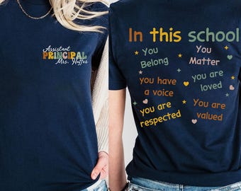 Gepersonaliseerde adjunct-directeur-T-shirt: Back to School-teamshirt