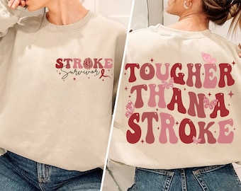 Tougher Than A Stroke Shirt, Stroke Survivor Awareness Shirt, Stroke Warrior Shirt, Stroke Support Tee, Red Ribbon Shirt