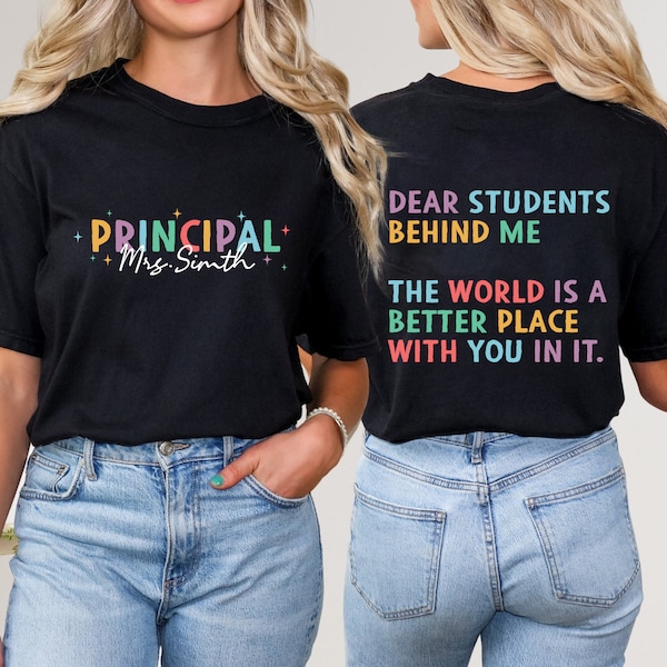 Personalized School Principal Gift Shirt, Back to School Team Shirt for Principal, Principal Custom School Shirt, Gift for Principal
