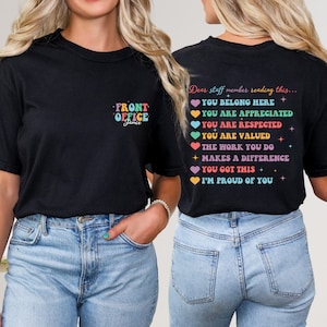 Office Crew Custom Name Shirt, Office Staff Dream Team Shirt, Office Staff Shirt, Front Office Lady Shirt, Receptionist Team Shirts