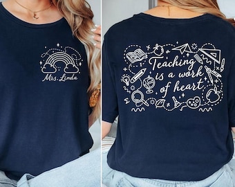 Custom Name Teacher Shirt: Back to School Gift