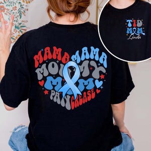 Custom Name Mama Mommy Mom Pancrease Shirt, T1D Mom Shirt, Diabetes Awareness Shirt, Diabetic Shirt For Mom,Type 1 Diabetes,Diabetes Support image 2