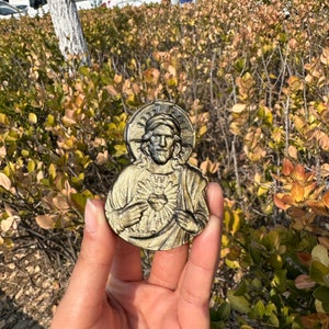 2.2“Golden Obsidian Jesus with Free Stand