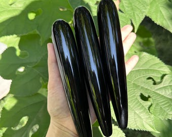 Natural Black Obsidian Wand Crystal Quartz Stick