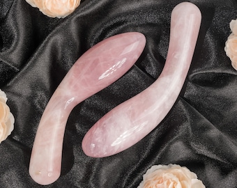 Natuurlijke rozenkwarts massagestokje Crystal Quartz Stick