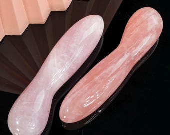 Varita de cuarzo rosa natural, varita de cuarzo de cristal