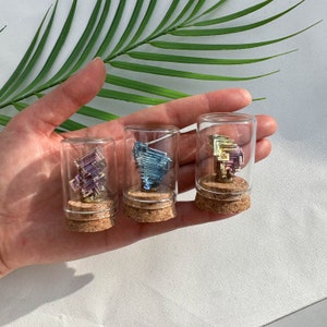 Mini Bismuth Cystal Wishing Bottle Specimen For Decoration