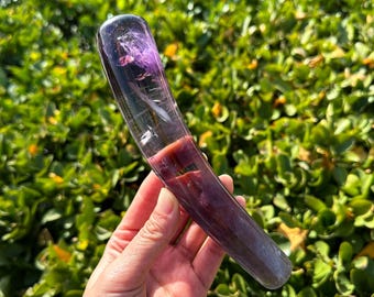 7"Natural Amethyst Wand Crystal Quartz Stick