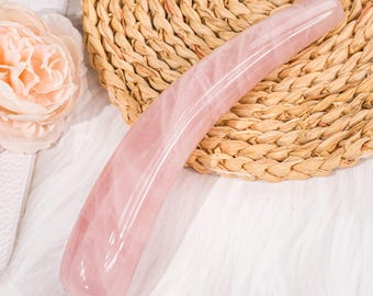 7 „natürlicher Rosenquarz-Massage-Zauberstab-Kristallquarz-Stick