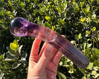 Natural Amethyst Massage Wand Crystal Quartz Stick