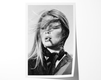 Brigitte Bardot Hollywood Icon Classic Movie Actress Poster, Frame, Stretched Canvas #002