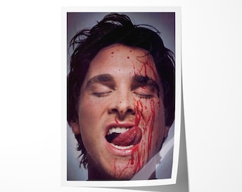 American Psycho Movie Poster Frame Stretched Canvas #002