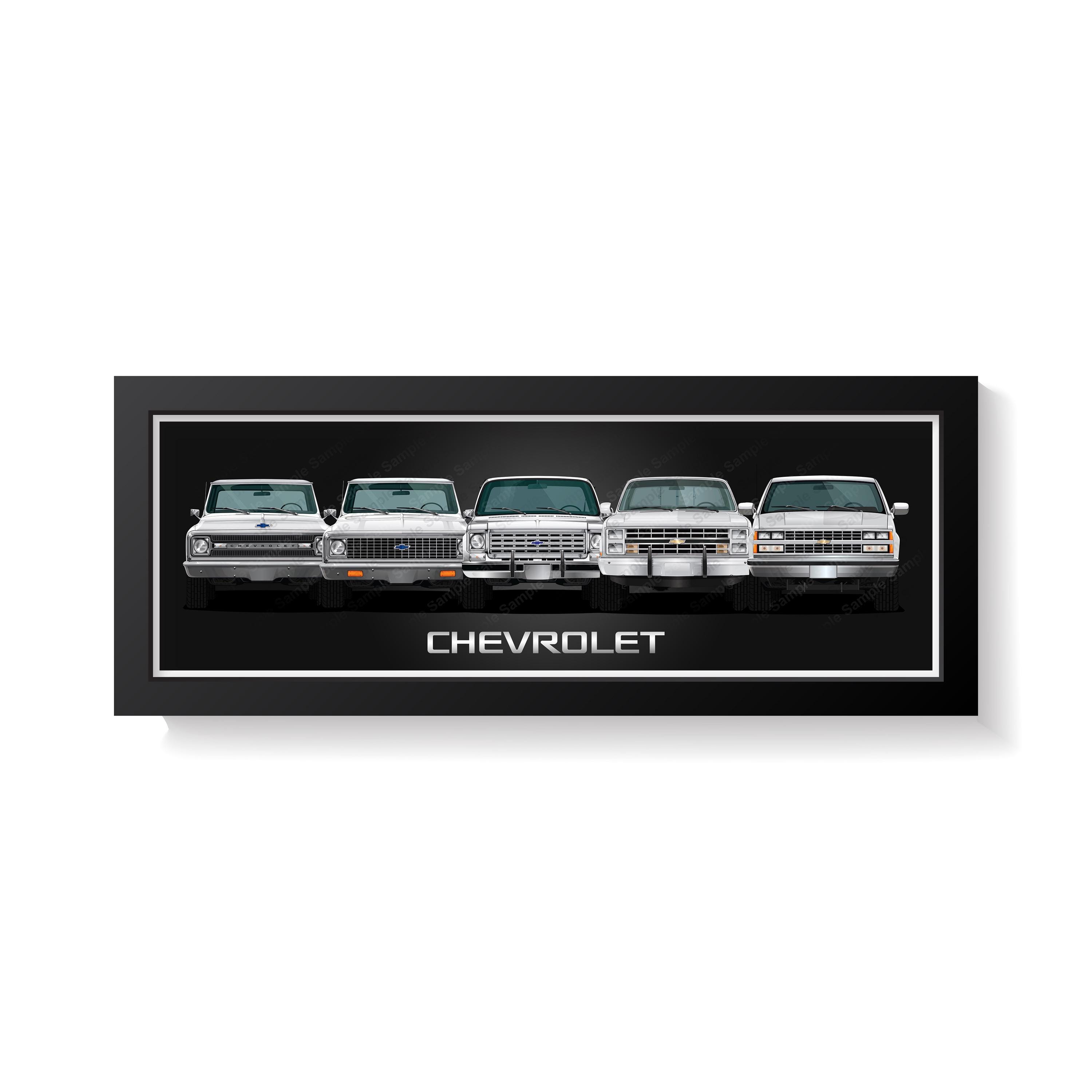 Chevrolet Truck C10 OBS Generations USDM Tuner Drift Stance Poster ...