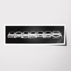 Artwork Automotive Car Rendering Diagram Painting Fit For Integra RSX Da DB DC Type R Type S Poster Frame Stretched Canvas