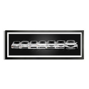 Acura Integra Rsx Da DB DC Type R Type S JDM Import Tuner Drift Stance Poster Print With Black Frame