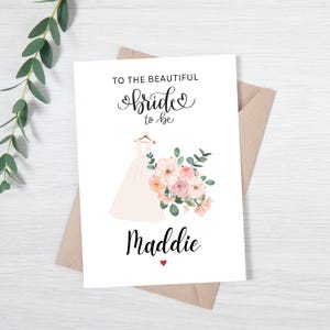 Carte nuptiale de douche | Future mariée carte de vœux | Carte Belle mariée
