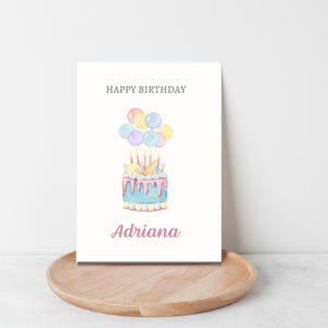 Personalized Birthday Card for Friend | Personalized Girl Birthday Card | Birthday Card for Daughter | Friend Birthday Card image 4