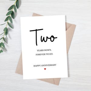 Two Year Anniversary Card for Husband | 2 Year Anniversary Card for Wife | Girlfriend Anniversary Card |Boyfriend Anniversary Card|