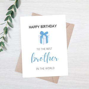 Carte d'anniversaire pour frère | Carte de joyeux anniversaire pour frère | Carte d'anniversaire meilleur frère