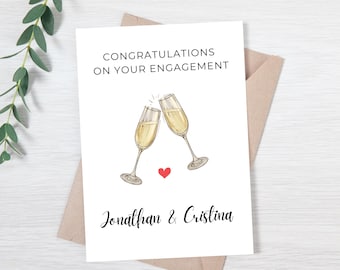 Personalized Engagement Card | Congratulations on Engagement Card | Engagement Congratulations Card