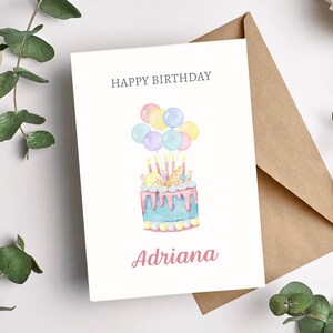 Personalized Birthday Card for Friend | Personalized Girl Birthday Card | Birthday Card for Daughter | Friend Birthday Card image 2