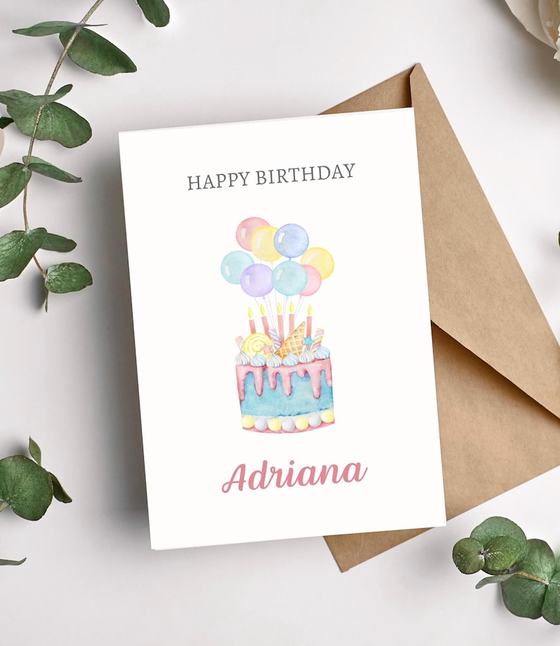 Personalized Birthday Card for Friend | Personalized Girl Birthday Card | Birthday Card for Daughter | Friend Birthday Card image 2