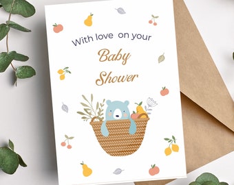 Carte de félicitations pour baby shower | Carte de grossesse pour future maman | Carte Futurs parents | Vous attendez un bébé | Carte de naissance non sexiste