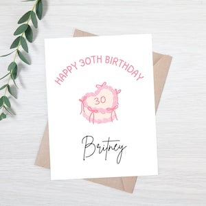 30e anniversaire | Carte personnalisée 30e anniversaire