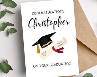 Personalized Graduation Card | Graduation Card for Family | Graduation Gift for Friend | Congratulations on Your Graduation Card
