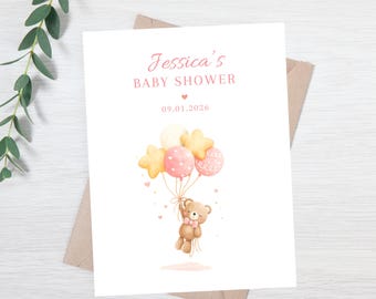 Baby Girl Congratulations Card | Pregnancy Card For Mom To Be | Baby Shower Card | Parents To Be Card | Expecting A Baby | New Baby Card