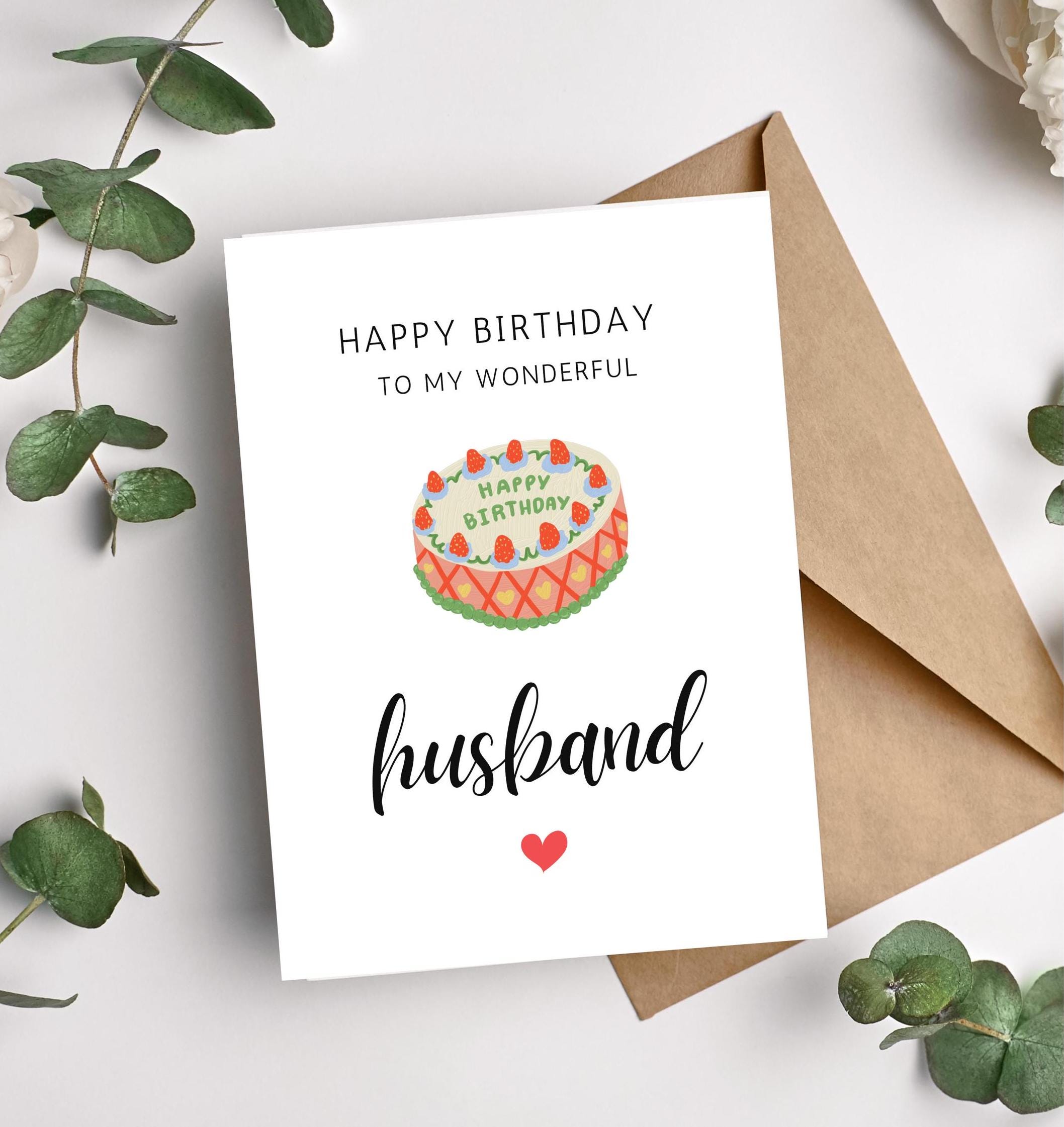 Happy Birthday Card for Husband | Birthday Card for Wonderful Husband ...