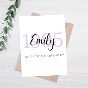 30e anniversaire | Carte personnalisée 30e anniversaire