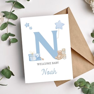Carte de voeux de bienvenue pour bébé Carte de félicitations pour nouveau-né Carte de fête prénatale Carte souvenir pour les nouveaux parents image 2