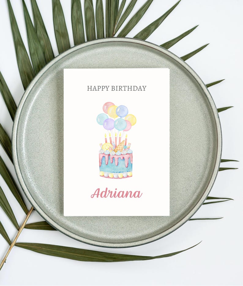 Personalized Birthday Card for Friend | Personalized Girl Birthday Card | Birthday Card for Daughter | Friend Birthday Card image 7