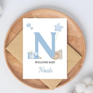 Carte de voeux de bienvenue pour bébé Carte de félicitations pour nouveau-né Carte de fête prénatale Carte souvenir pour les nouveaux parents image 3