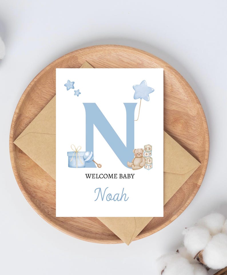 Carte de voeux de bienvenue pour bébé Carte de félicitations pour nouveau-né Carte de fête prénatale Carte souvenir pour les nouveaux parents image 3
