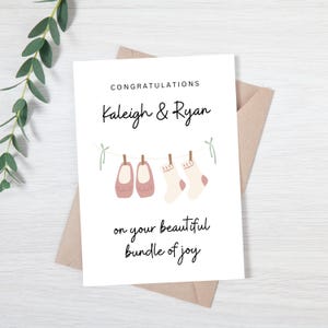 Carte personnalisée de félicitations pour bébé | Carte de grossesse pour future maman | Carte de fête de naissance | Carte Futurs parents | Attendre un bébé