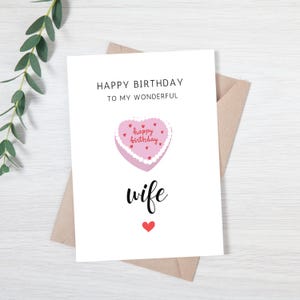 Happy Birthday Card for Wife | Birthday Card for Wonderful Wife | Birthday Card for Partner | Romantic and Elegant Birthday Card for Wife