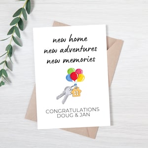 Personalisierte New Home Karte | Einweihungskarte personalisiert | Glückliches neues Zuhause Karte | Herzlichen Glückwunsch zur ersten neuen Home Card
