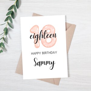 18e anniversaire personnalisé | Carte 18e anniversaire pour ami