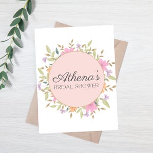 Bridal Shower Card | Bride To Be Card | Beautiful Bride Card | Elegant Floral Bride Card