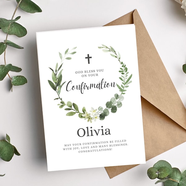 Confirmation Congratulations Card | Personalized Confirmarion Card | Confirmation Card | Congrats on Your Confirmation