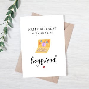 Carte d'anniversaire pour petit ami incroyable | Carte de joyeux anniversaire pour petit ami | Carte d'anniversaire pour partenaire