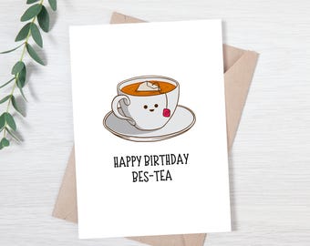 Happy Birthday Bestie Birthday Card | Funny Birthday Card | Card for Her | Card for Him | Punny Birthday Card for Friend