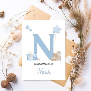 Carte de voeux de bienvenue pour bébé Carte de félicitations pour nouveau-né Carte de fête prénatale Carte souvenir pour les nouveaux parents image 5