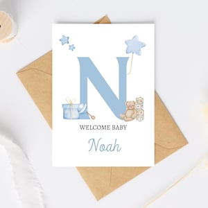 Carte de voeux de bienvenue pour bébé Carte de félicitations pour nouveau-né Carte de fête prénatale Carte souvenir pour les nouveaux parents image 6