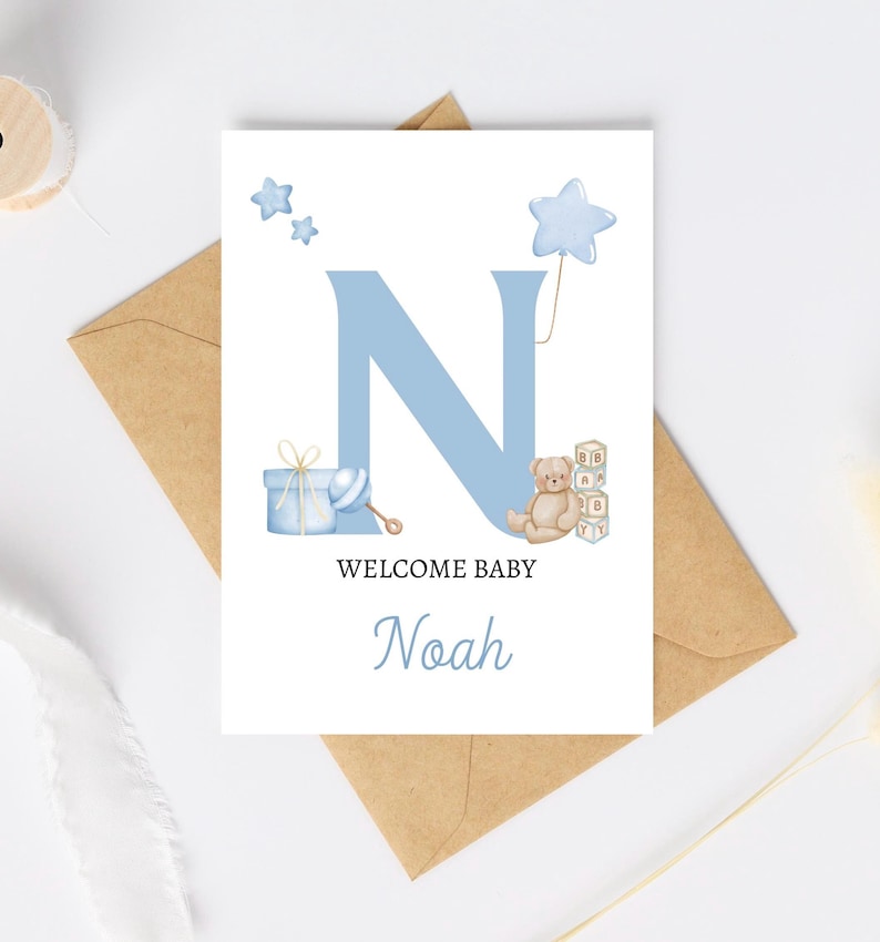 Carte de voeux de bienvenue pour bébé Carte de félicitations pour nouveau-né Carte de fête prénatale Carte souvenir pour les nouveaux parents image 6